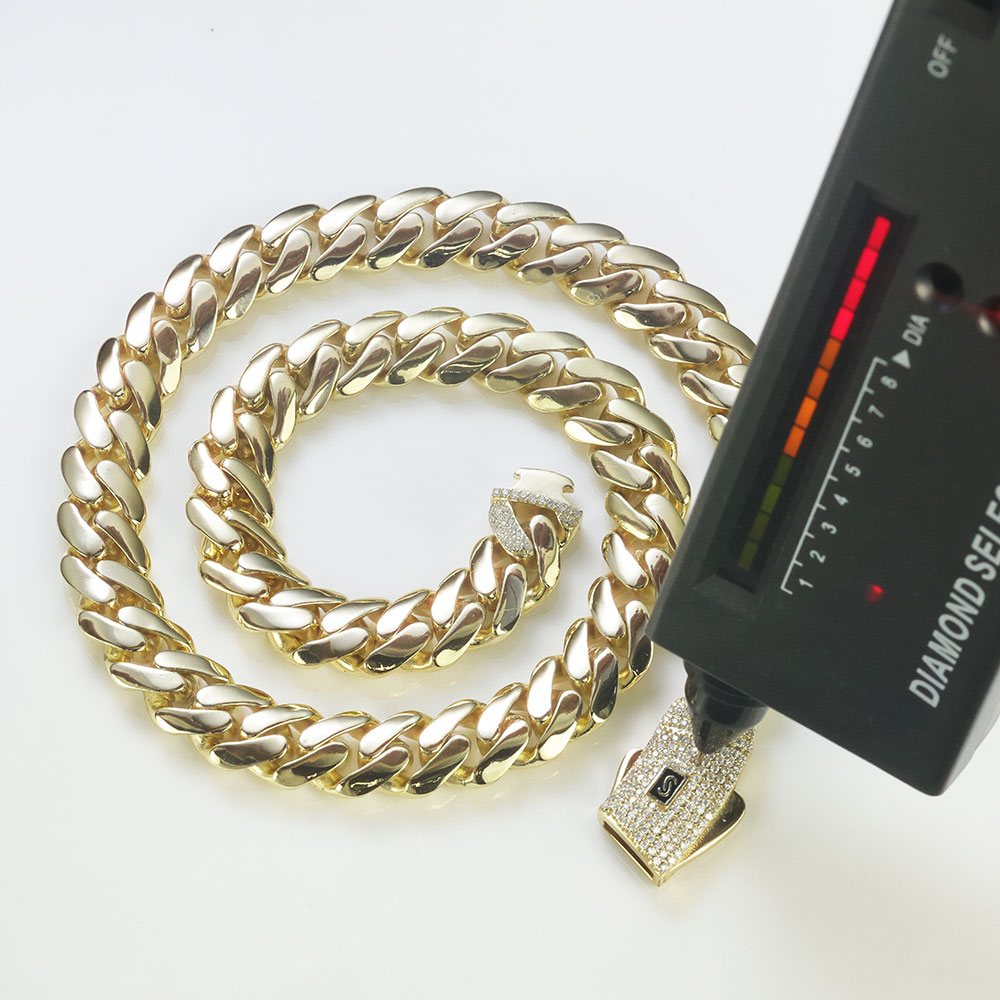Cuban Link Chain 12Mm - ESKEEM 새로운 925 실버 모나코 체인