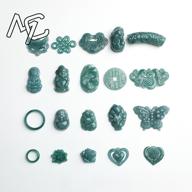 2개 세트, 천연 푸른색 물옥으로 만든 하트 모양 여우 - Earrings 리뷰 및 가격