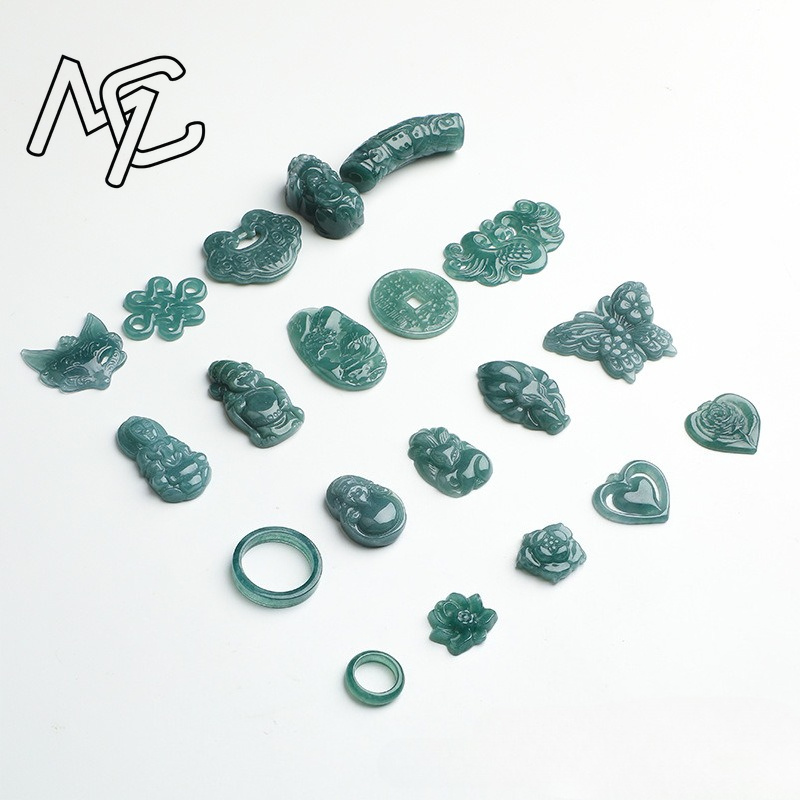 2개 세트, 천연 푸른색 물옥으로 만든 하트 모양 여우 - Earrings 리뷰 및 가격