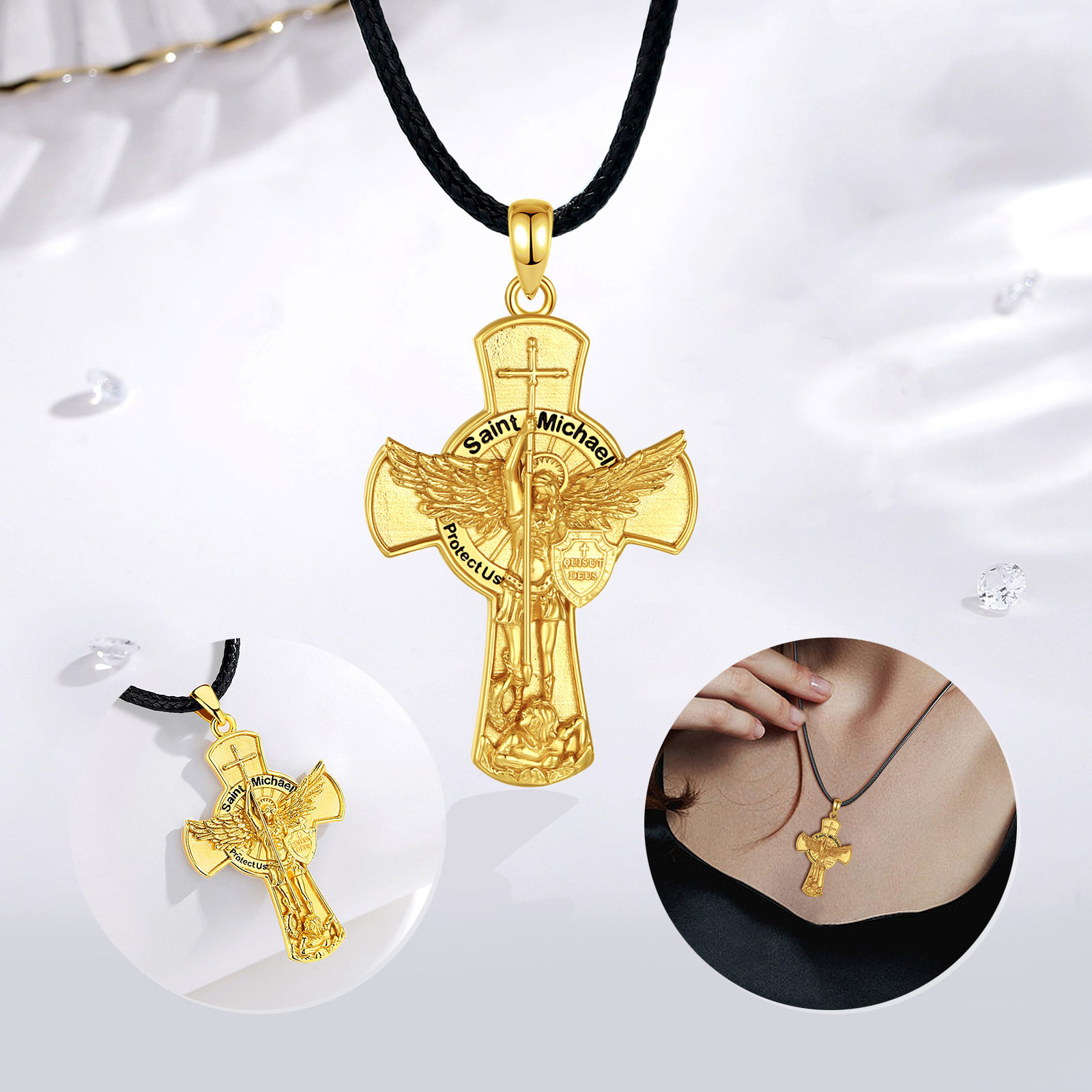 유도라 세인트 마이클 대천사 목걸이 925 스털링 실버 - 925 Sterling Silver Chain Necklace Men 리뷰 및 가격