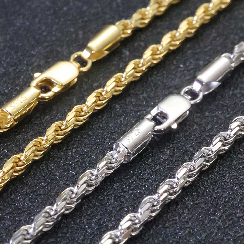 ESKEEM 3MM/5mm 남성 여성 PVD 18k 골 - 925 Sterling Silver Chain Necklace Men 리뷰 및 가격